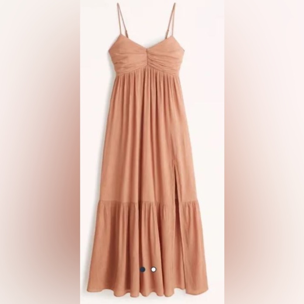 Abercrombie Ruched Babydoll Maxi Dress Size M
